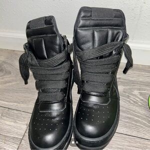 Rick Owens Black Jumbo Laced Sneakers
